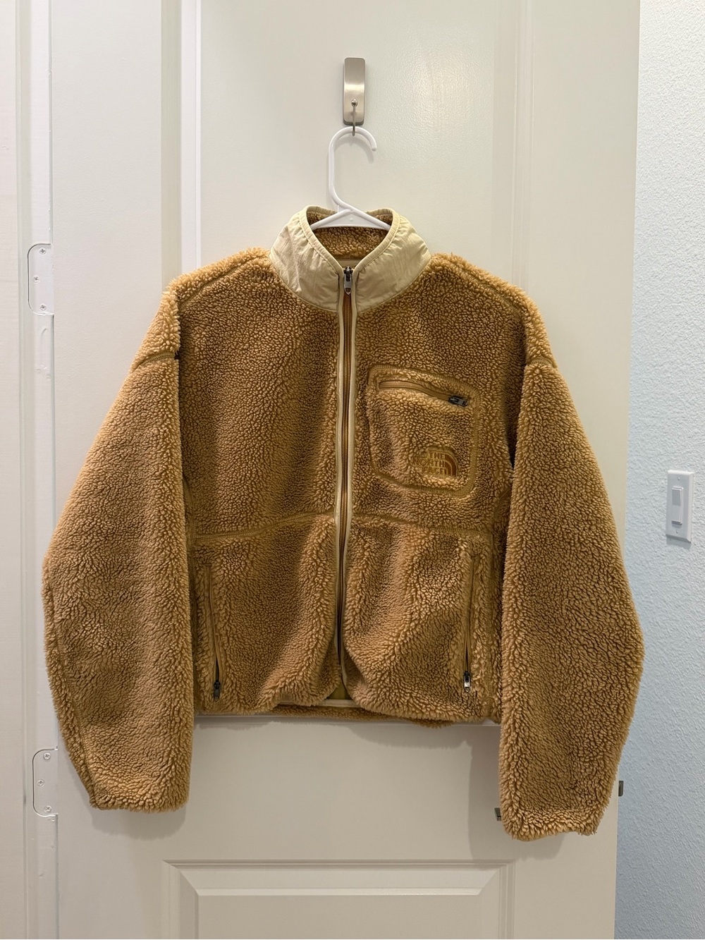 The North Face Cozy Sherpa Jacket in Camel